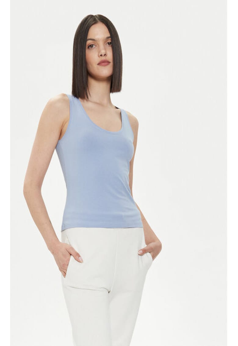 Tricou dama - 303822187 - Bumbac - Albastru