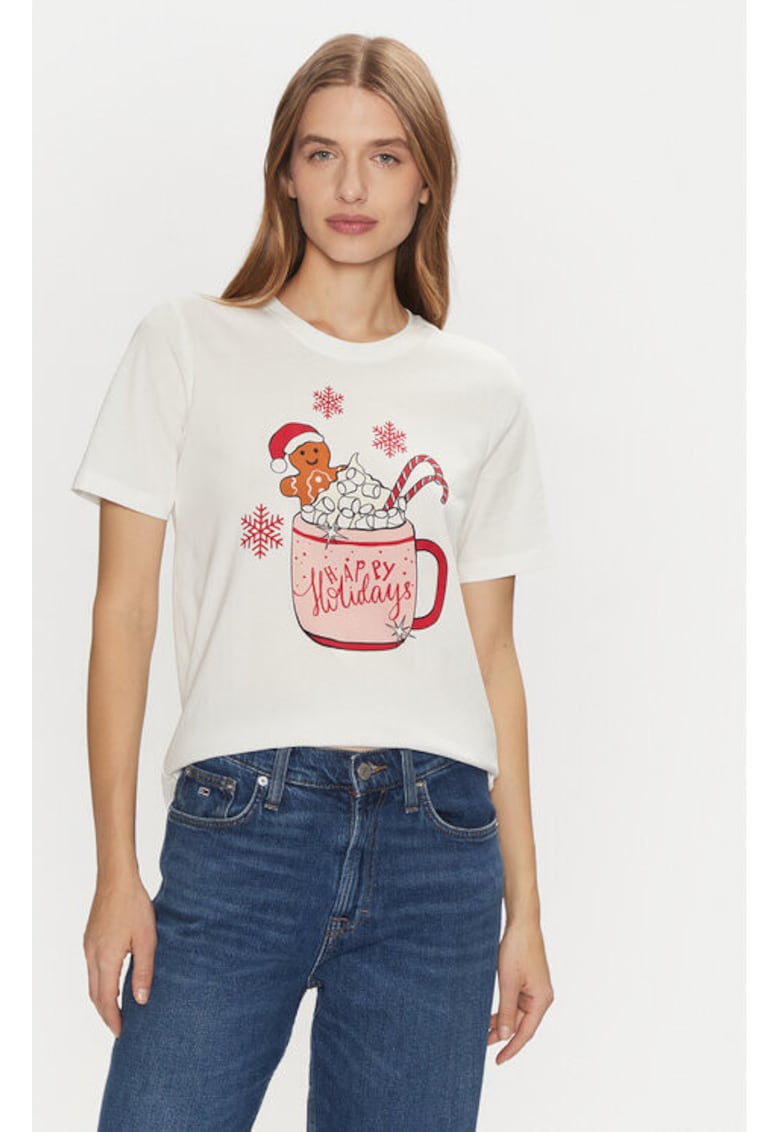 Tricou dama -  304494536 - Bumbac - Alb