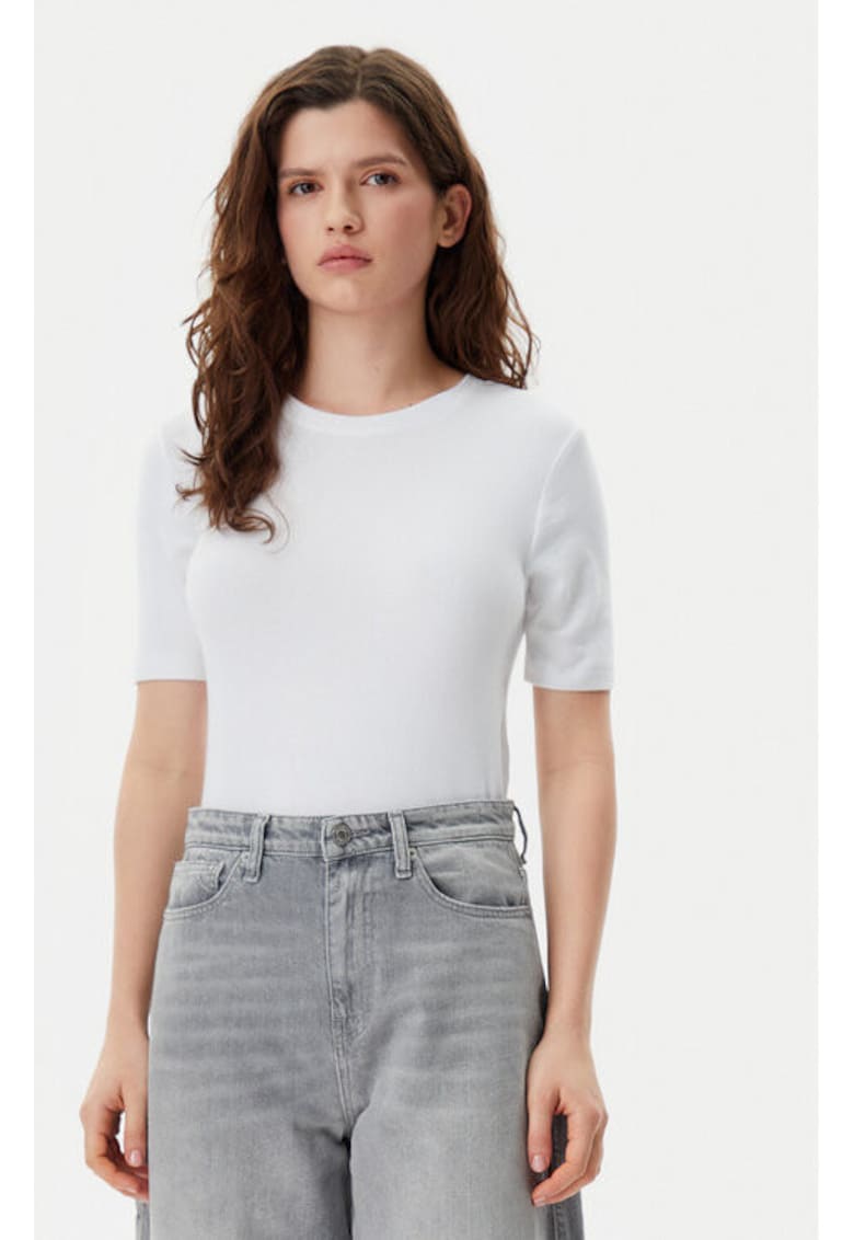 Tricou dama - 305290151 - Bumbac/Modal - Alb