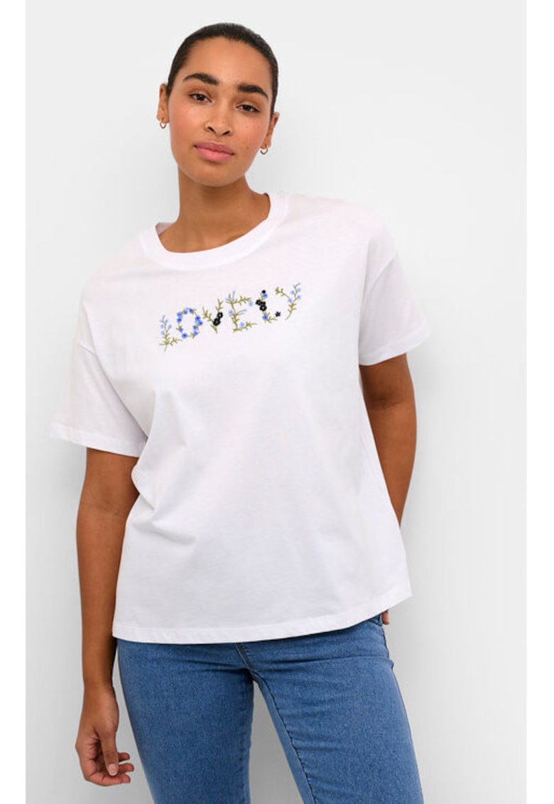 Tricou dama - 303582296 - Bumbac - Alb - Alb