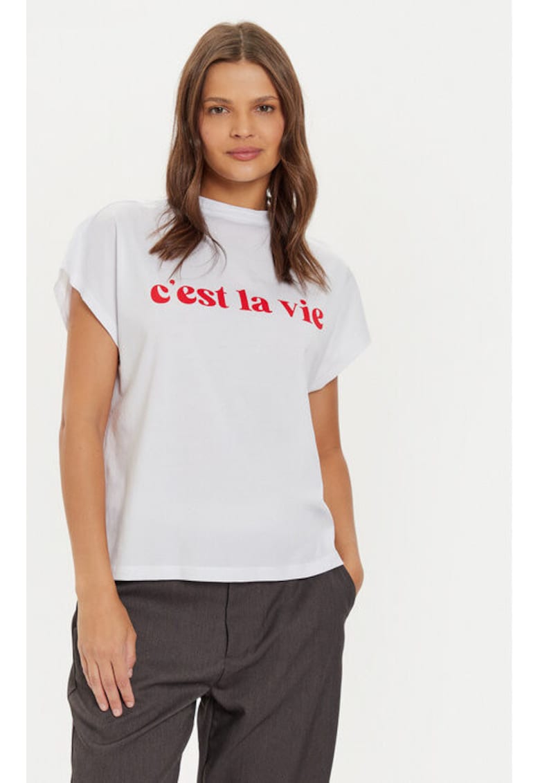 Tricou dama -  304736285 - Bumbac organic - Alb