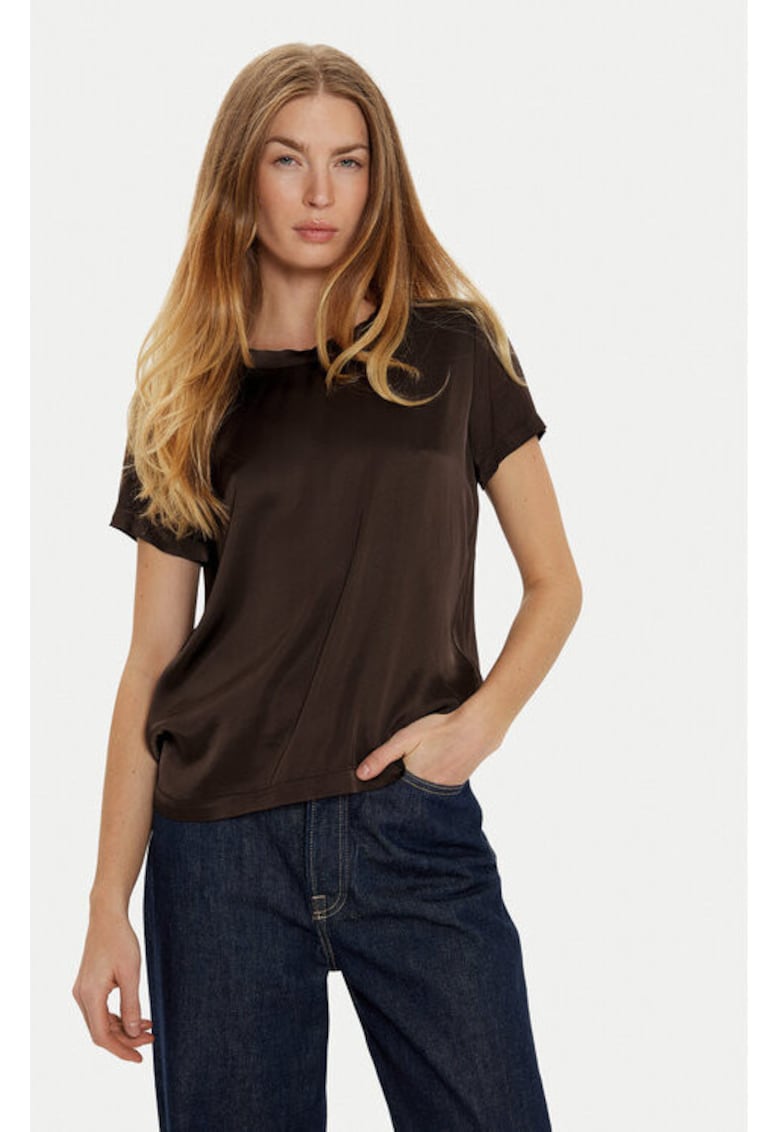 Tricou dama - 304902505 - Viscoza - Maro