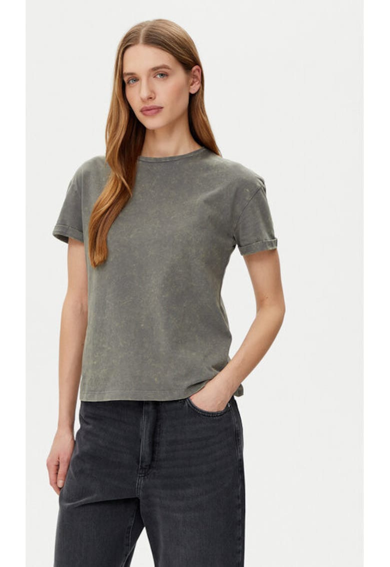 Tricou dama - 304808111 - Bumbac - Gri - Gri