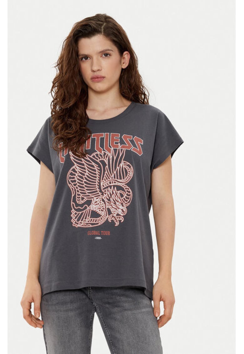 Tricou dama - 305167903 - Bumbac - Gri Tricou dama - 305167903 - Bumbac - Gri