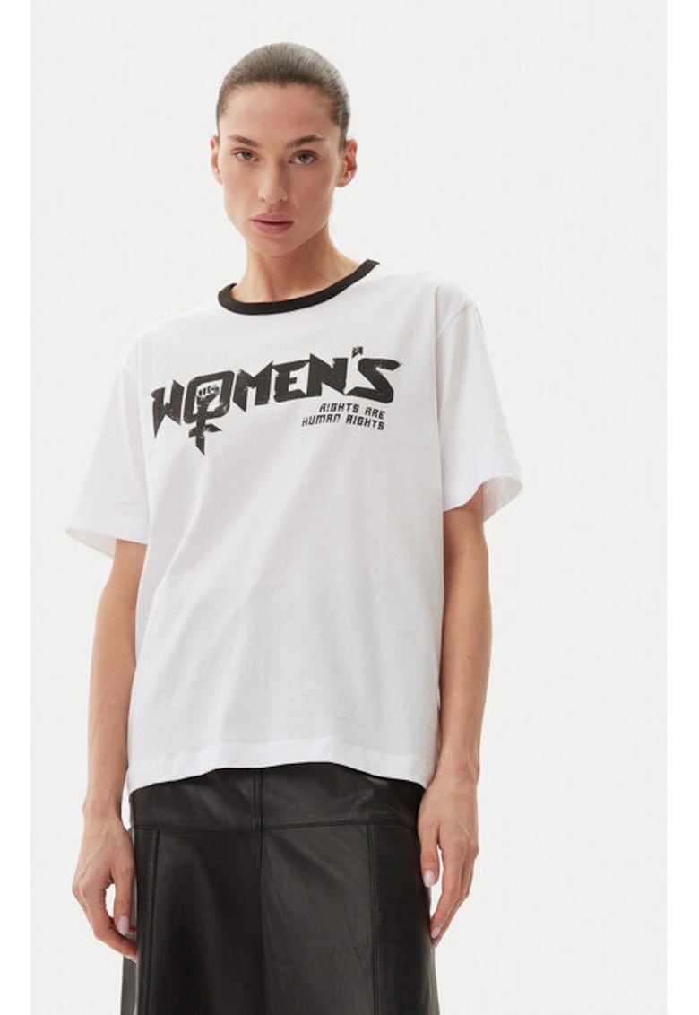 Tricou dama -  304892875 - Bumbac organic - Alb