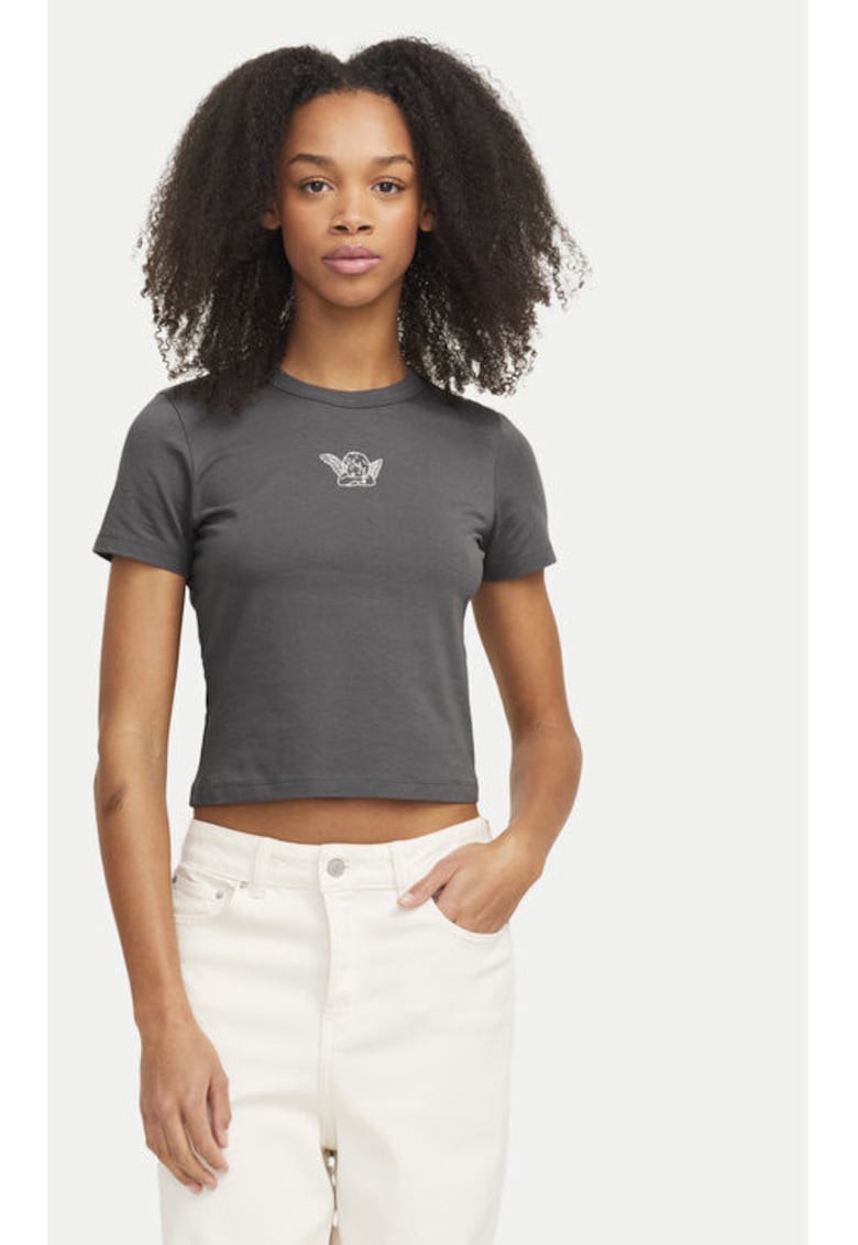 Tricou dama -  305291837 - Bumbac - Gri Tricou dama -  305291837 - Bumbac - Gri