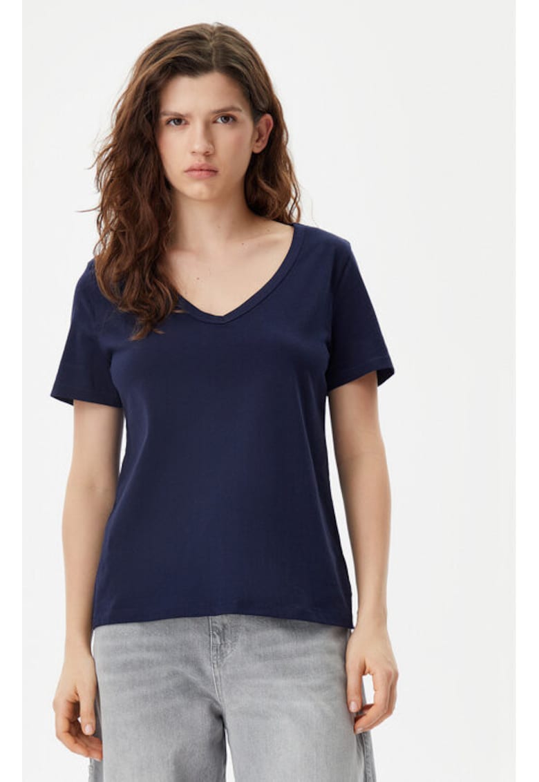 Tricou dama - 305290670 - Bumbac organic - 2XS INTL - Albastru