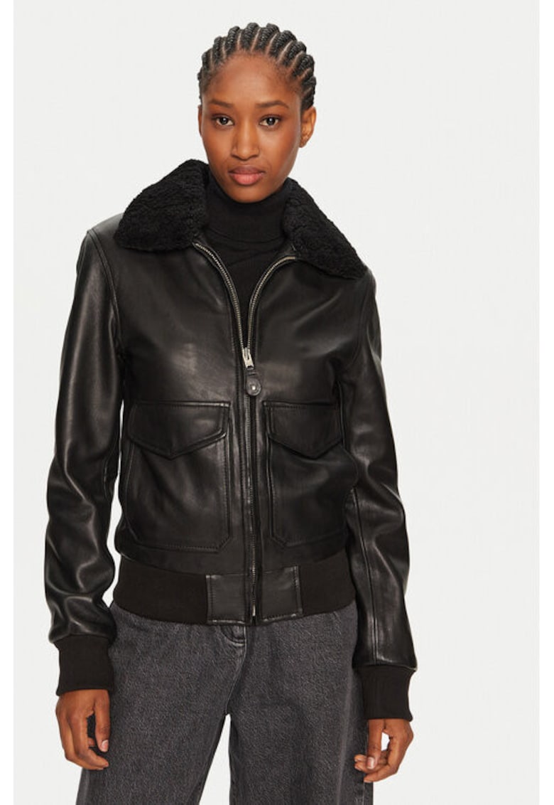 Geaca barbati - 304328350 - Piele naturala - Negru Geaca barbati - 304328350 - Piele naturala - Negru