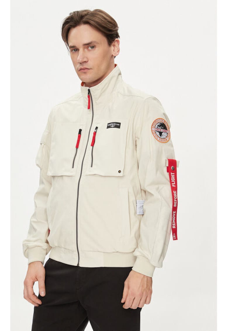 Geaca barbati - 303714918 - Bumbac - Bej - Bej