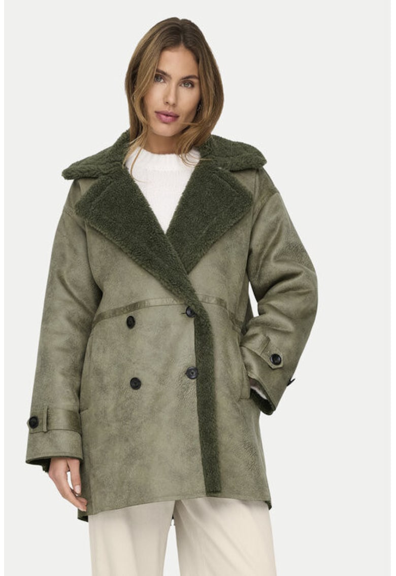 Cojoc dama - 304498657 - Piele ecologica - Verde - Verde