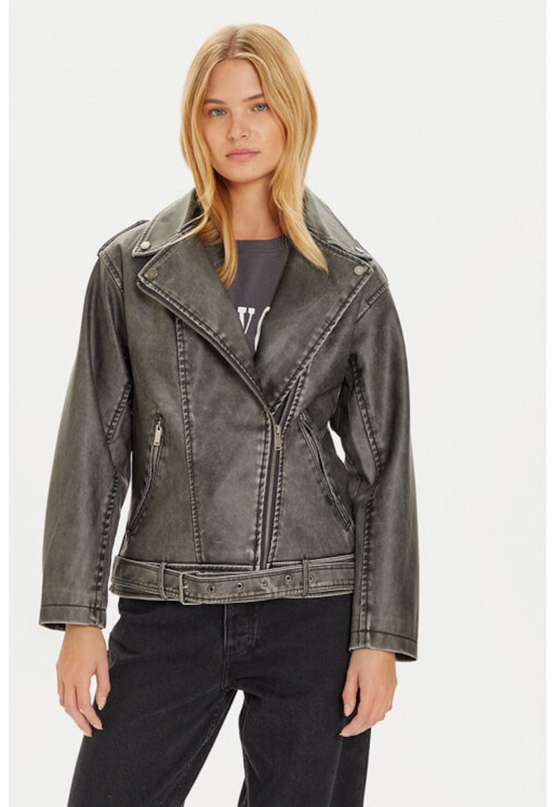 Geaca dama - 304578182 - Piele ecologica - Negru Geaca dama - 304578182 - Piele ecologica - Negru