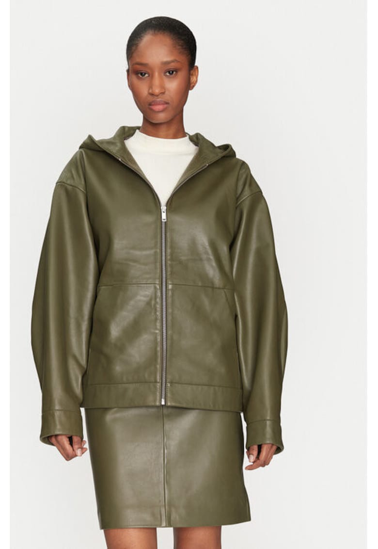 Geaca dama  Piele naturala Verde