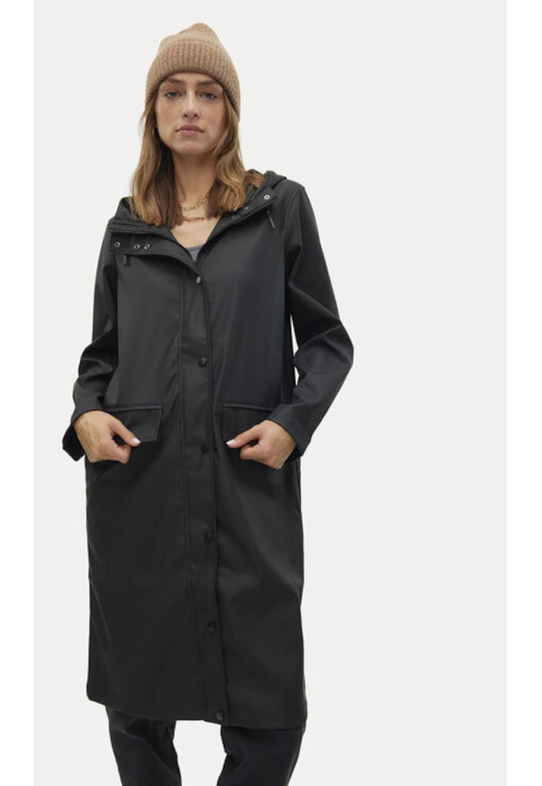 Geaca dama - 304786778 - Poliuretan - Negru - Negru