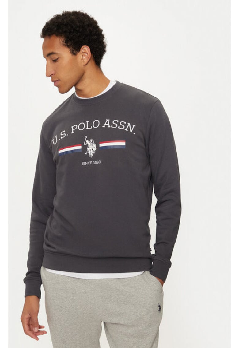 Bluza barbati - 304795480 - Bumbac/Poliester - Gri