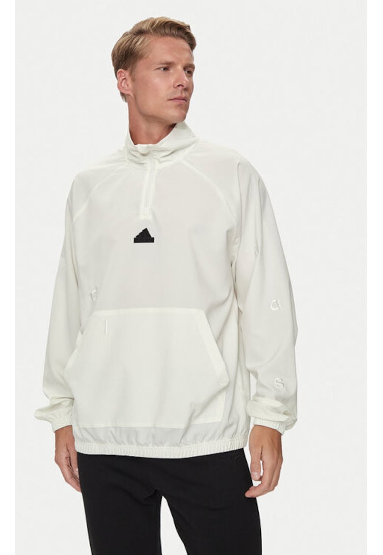 Bluza barbati - 303550790 - Poliester reciclat - Alb