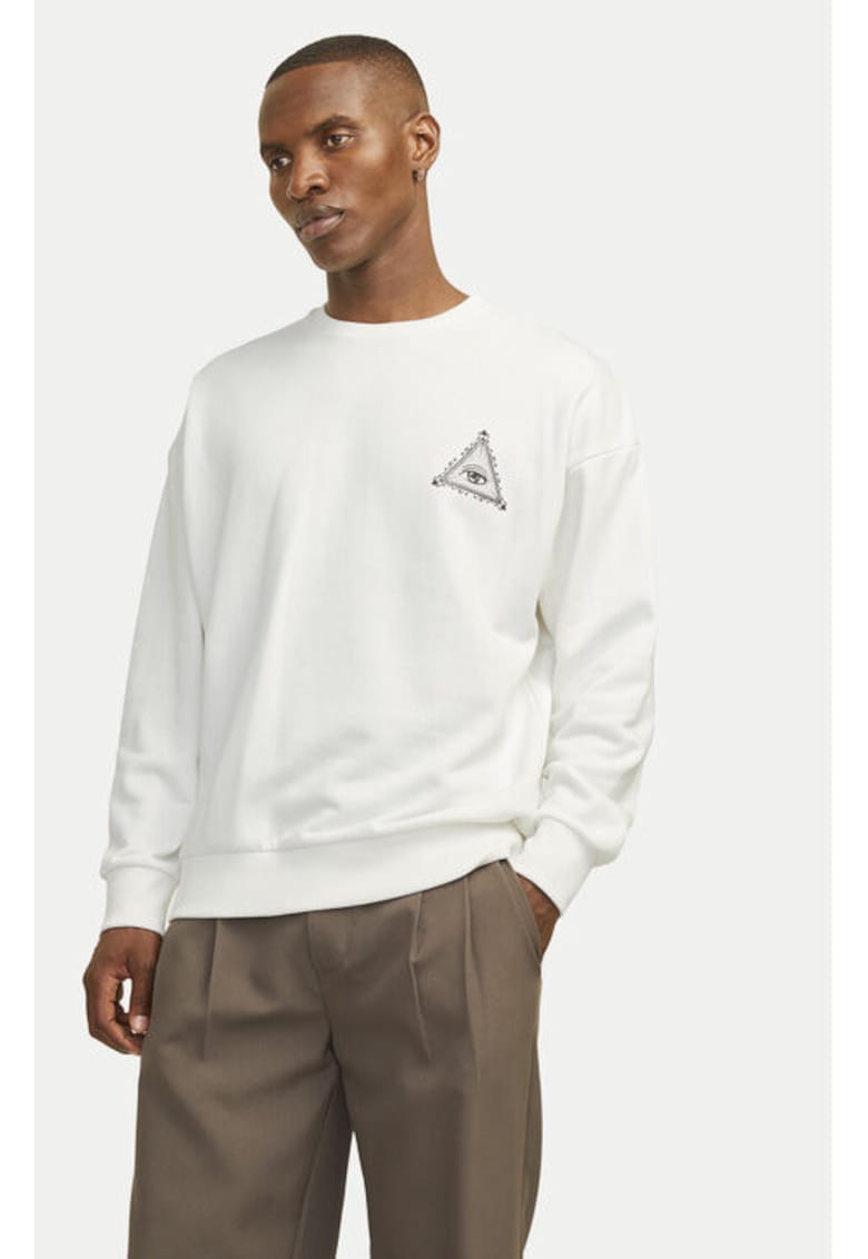 Bluza barbati -  304370328 - Poliester reciclat/Bumbac - Alb