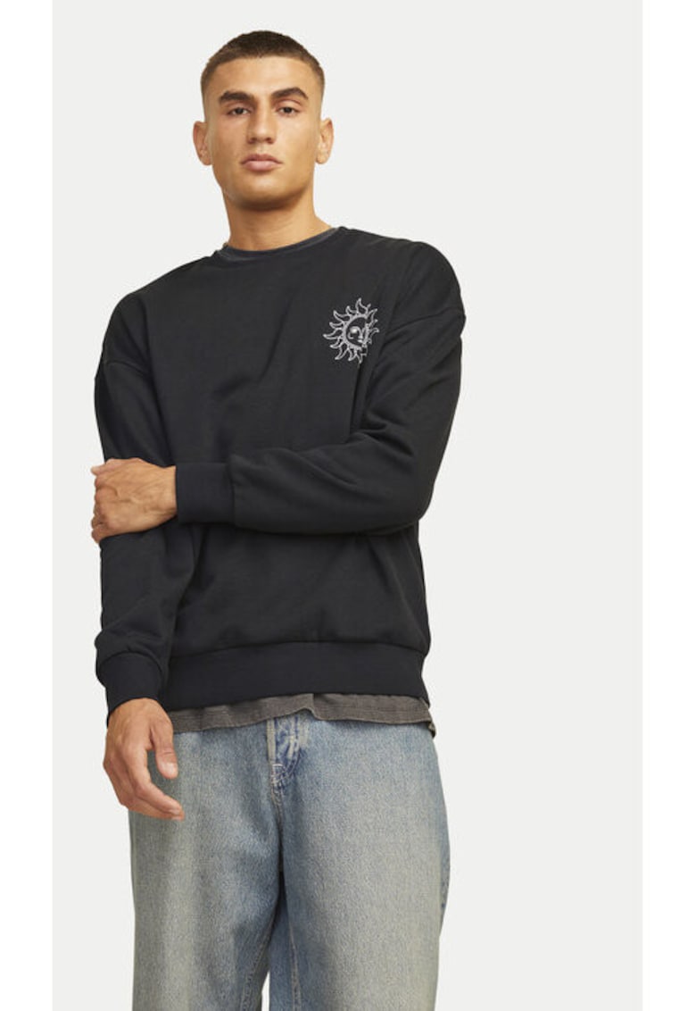 Bluza barbati -  304370304 - Poliester reciclat/Bumbac - Negru