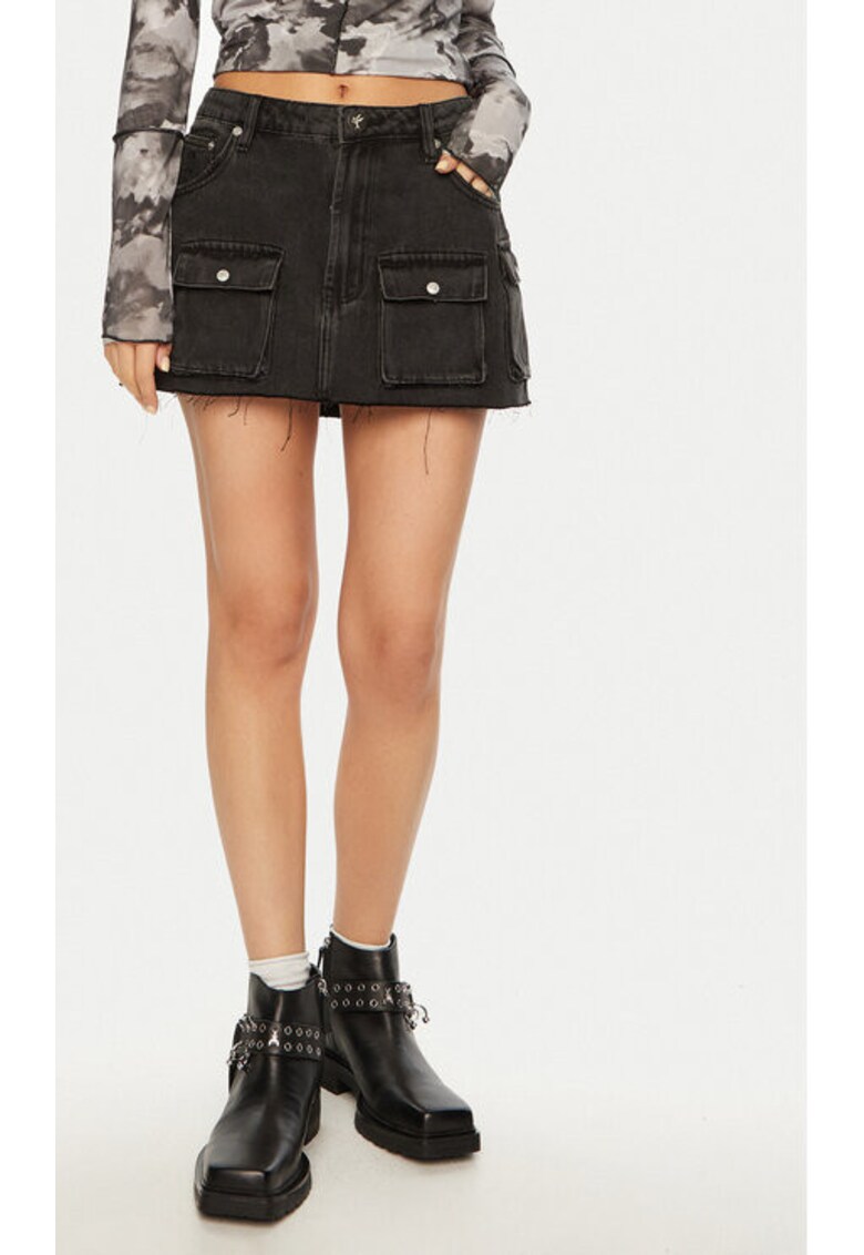 Fusta dama - 304604485 - Bumbac - Negru Fusta dama - 304604485 - Bumbac - Negru