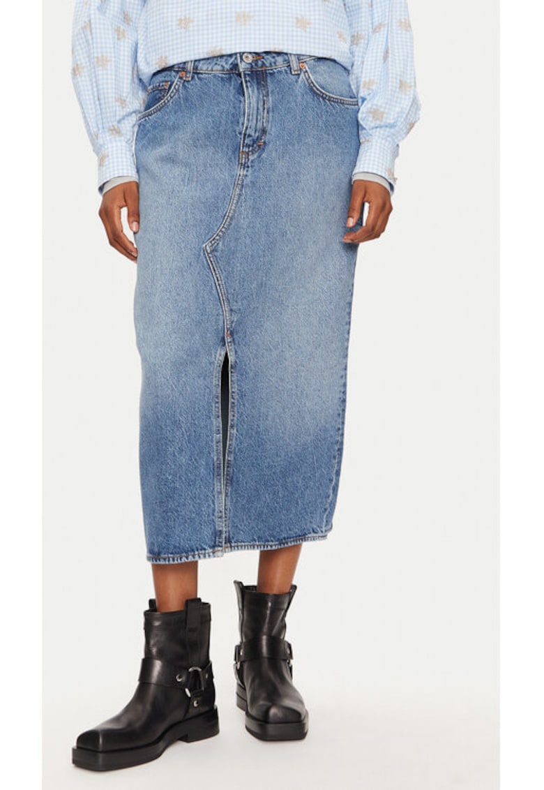 Fusta dama - 304340024 - Bumbac - Albastru Fusta dama - 304340024 - Bumbac - Albastru