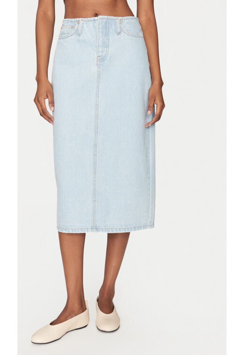 Fusta dama - 305214409 - Bumbac - Albastru