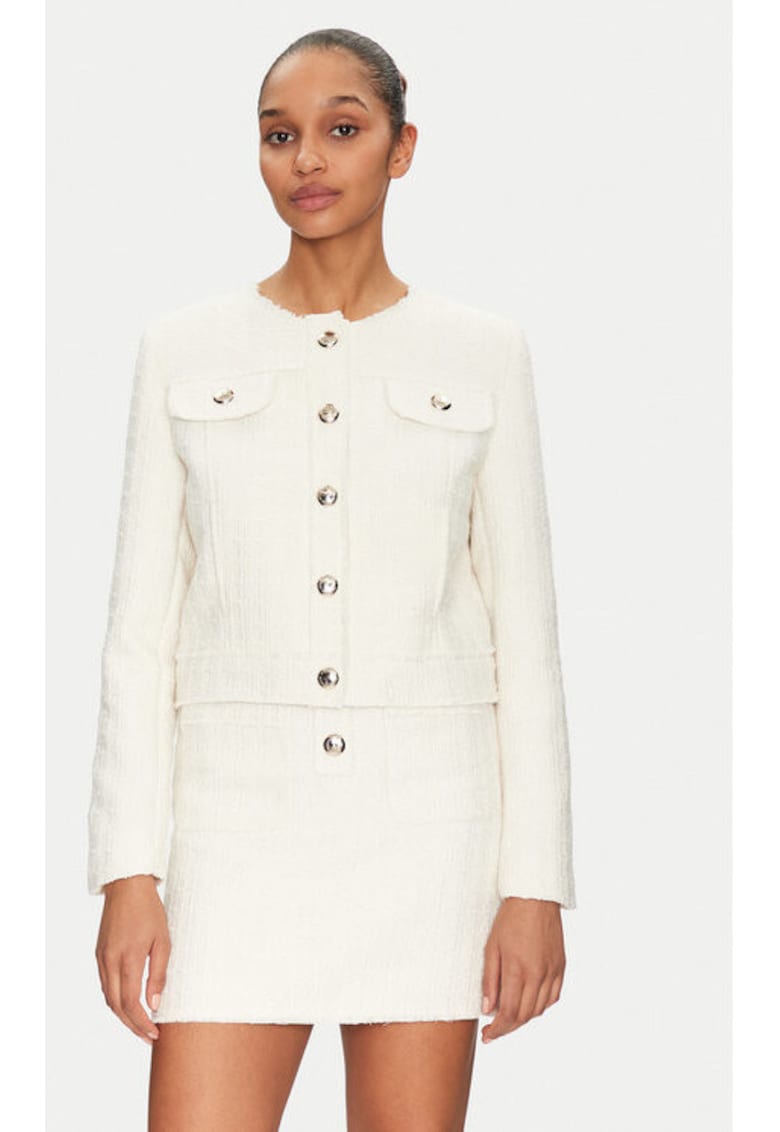 Sacou dama - 305253712 - Poliester - Bej - Bej