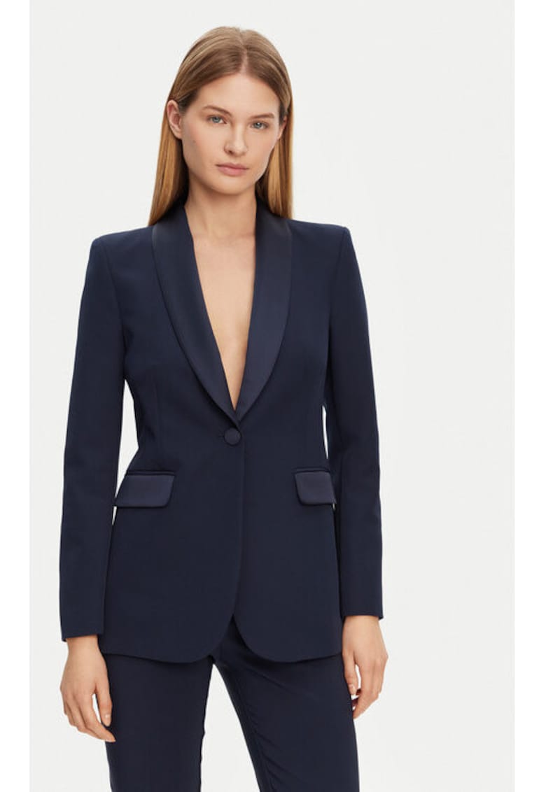 Sacou dama - 305317933 - Poliester - Albastru