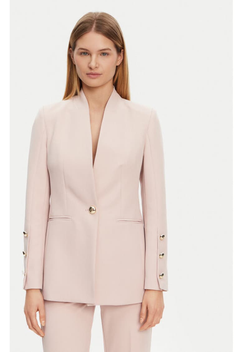 Sacou dama - 305318411 - Poliester - Roz - Roz