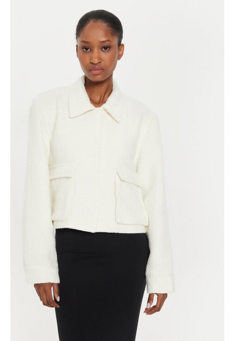 Sacou dama - 303941352 - Poliester - Bej - Bej