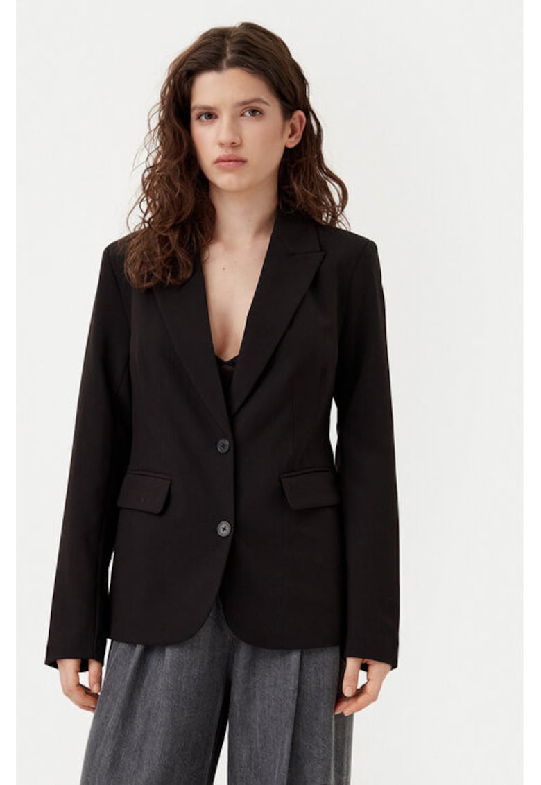 Sacou dama - 304784613 - Poliester reciclat/Poliester - Negru - Negru