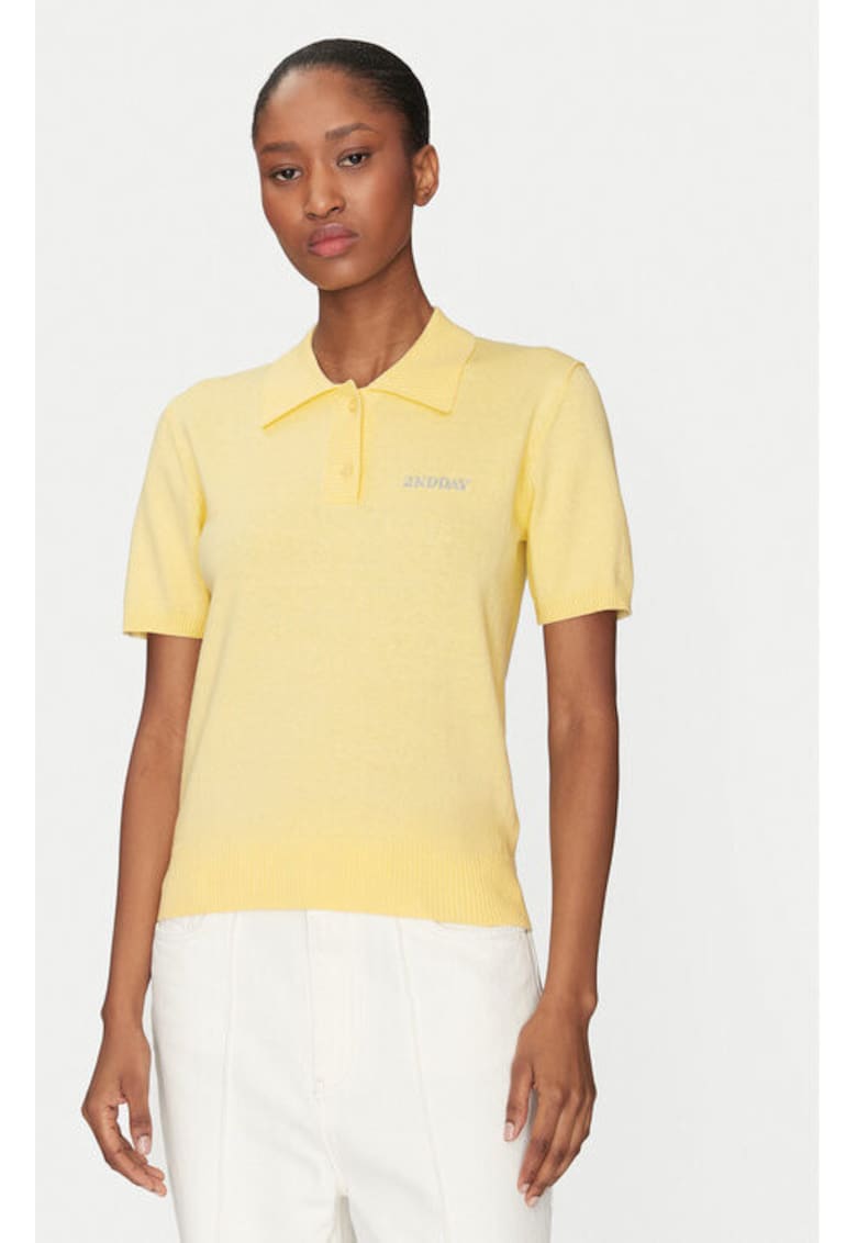 Pulover dama - 305138644 - Bumbac/Lana - Galben