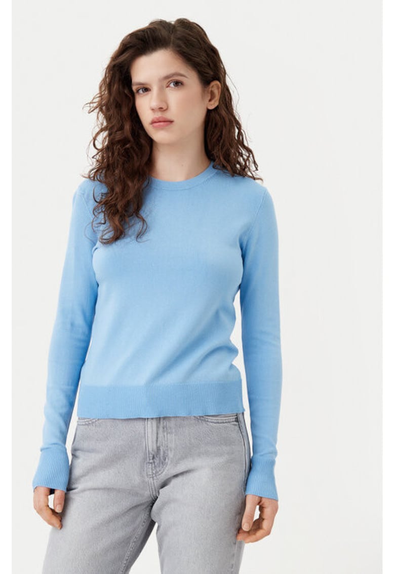 Pulover dama - 304703218 - Viscoza/Nylon - Albastru