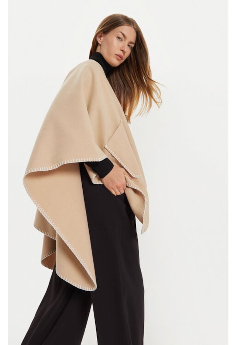 Poncho dama - 304763328 - Poliester reciclat - One Size INTL - Bej