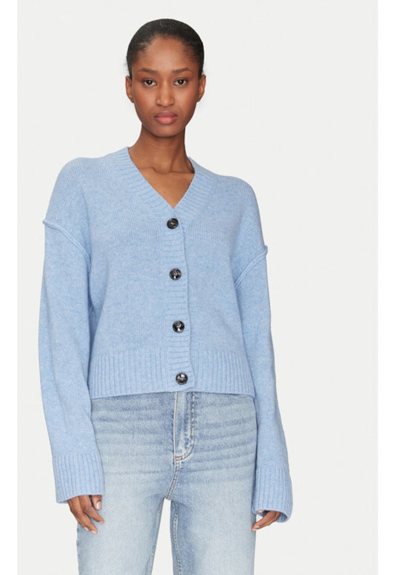 Cardigan dama - 305138323 - Lana - Albastru