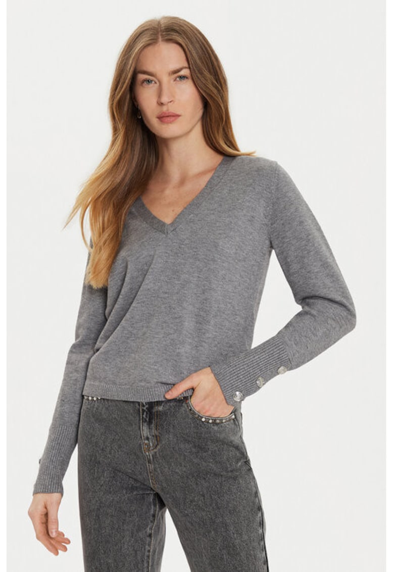 Pulover dama -  304482397 - Viscoza/Poliester/Poliamida - Gri