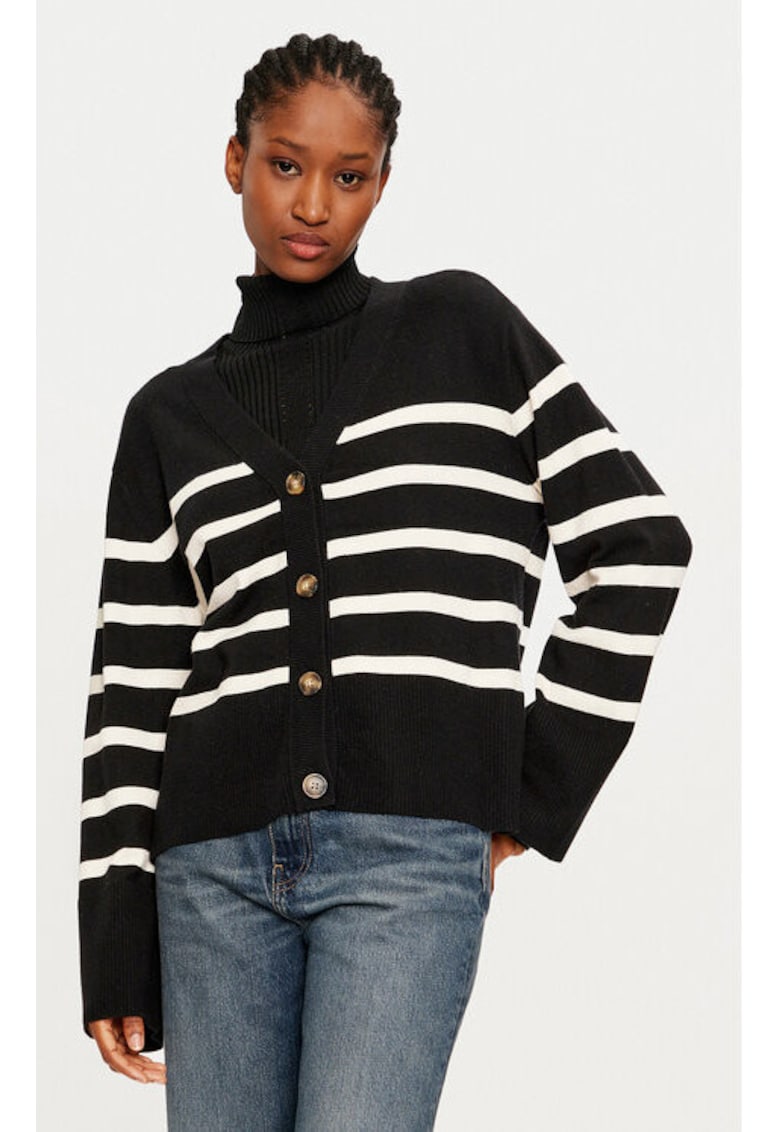 Cardigan dama -  304518089 - Viscoza/Poliester - Negru