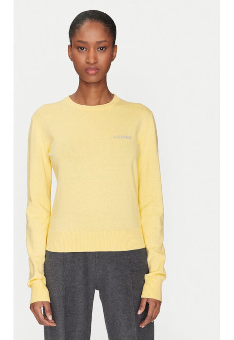 Pulover dama - 305138972 - Bumbac/Lana - Galben - Galben