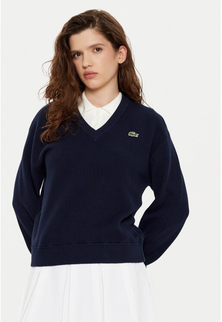 Pulover dama - 304993572 - Bumbac organic - Albastru