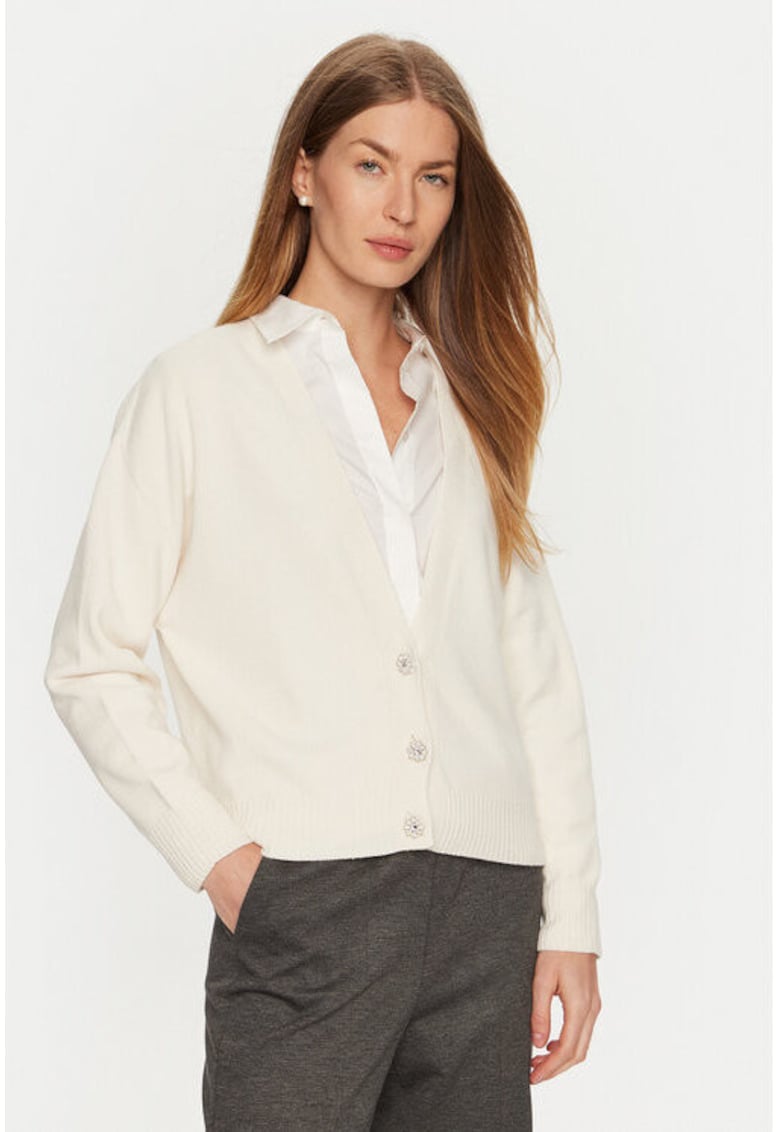 Cardigan dama - 304905261 - Viscoza/Poliester - One Size INTL - Bej