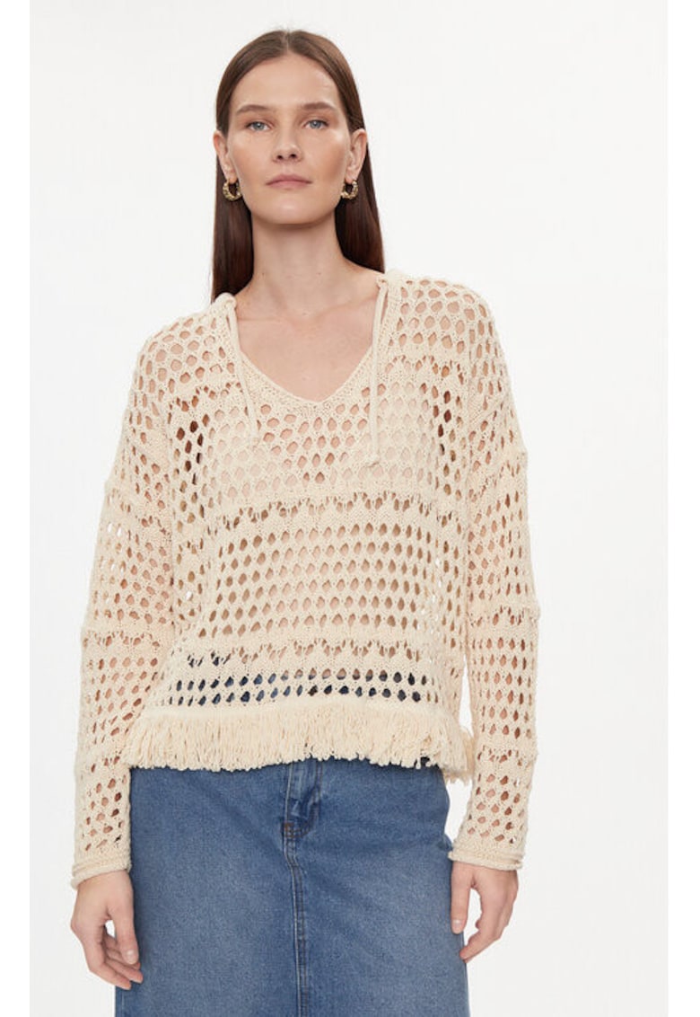 Pulover dama -  304107047 - Bumbac/Poliester - One Size INTL - Bej Pulover dama -  304107047 - Bumbac/Poliester - One Size INTL - Bej