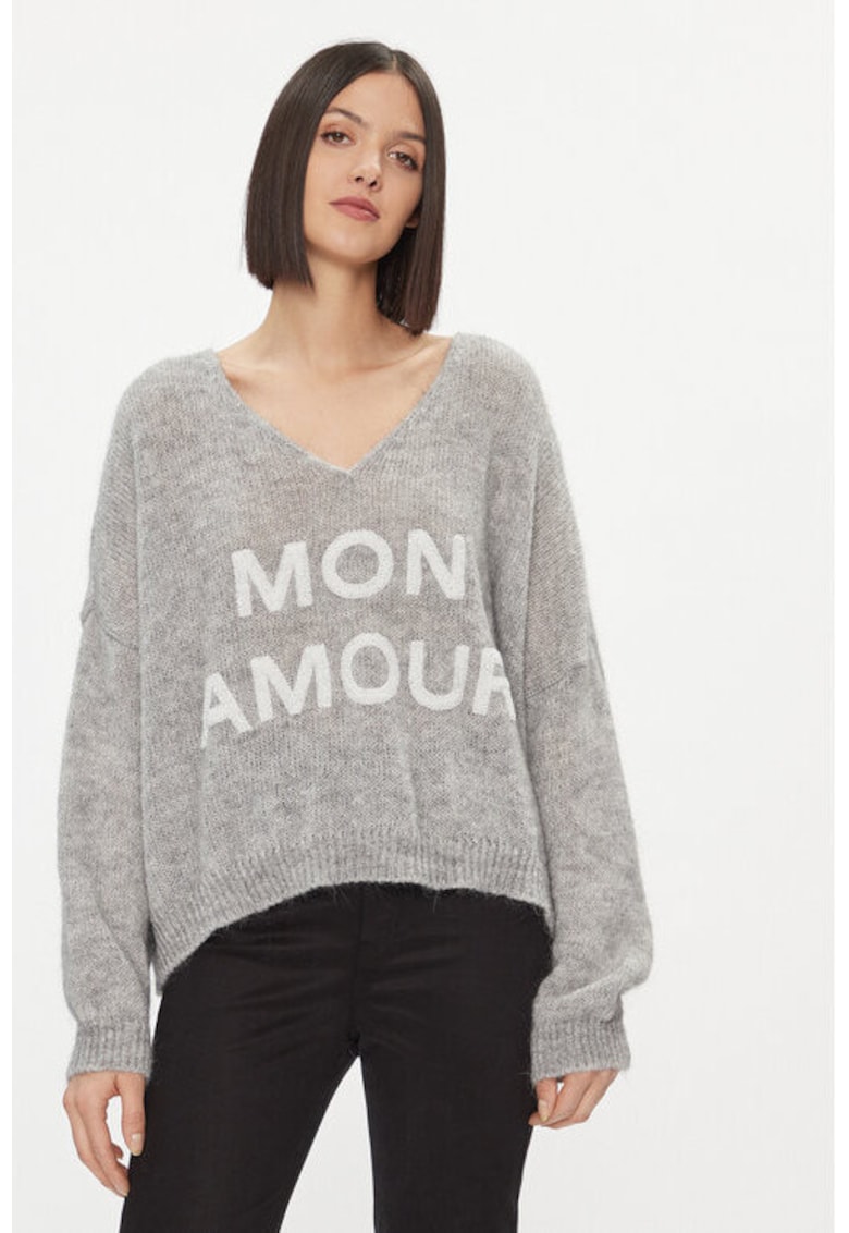 Pulover dama -  303878641 - Acril/Poliamida/Mohair - One Size INTL - Gri