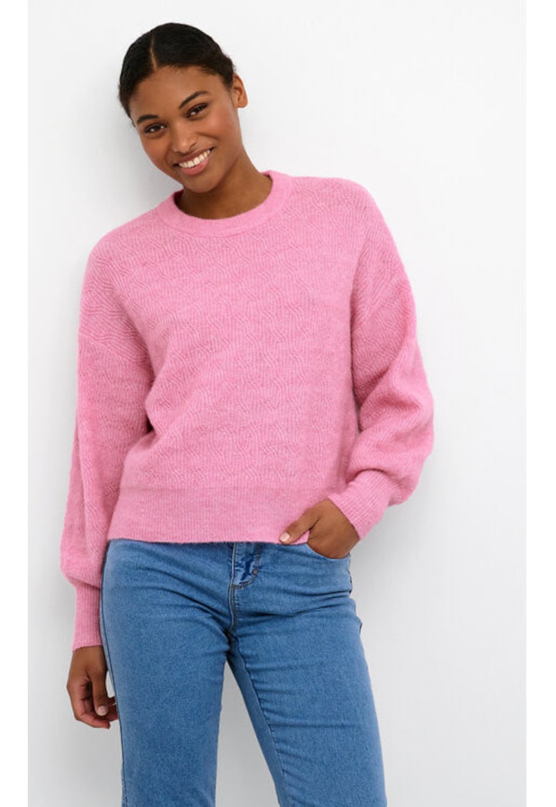 Pulover dama - 304099236 - Poliester reciclat/Nylon/Lana - Roz