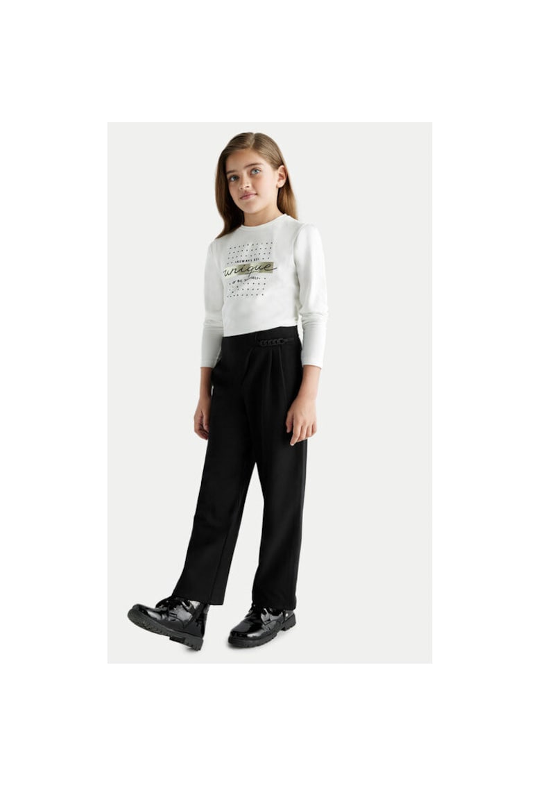 Pantaloni fete - 304330964 - Poliester/Viscoza - 164 CM - Negru