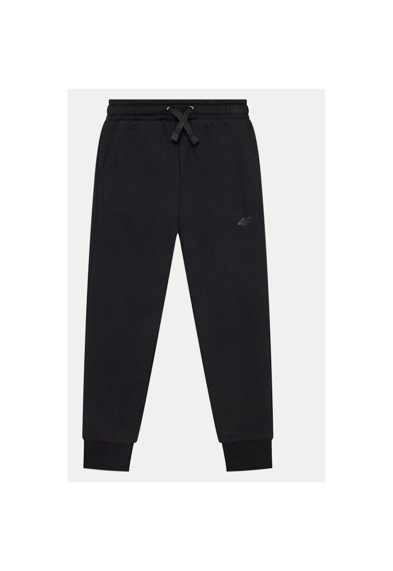 Pantaloni fete - 303943363 - Bumbac/Poliester - Negru - Negru