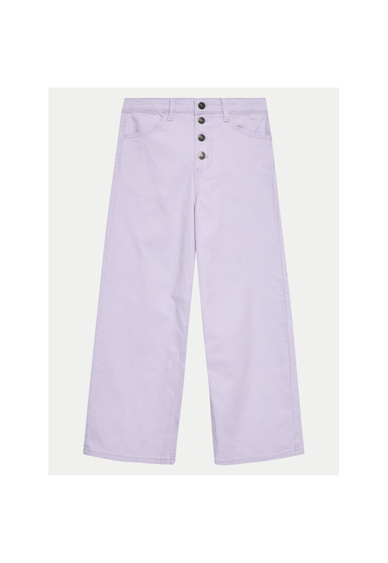 Pantaloni fete - 303816421 - Bumbac - Violet