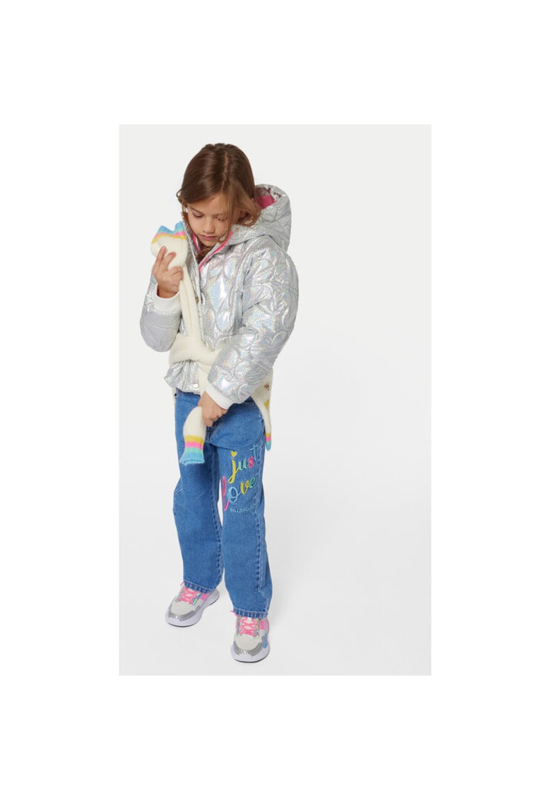 Geaca fete - 304182334 - Poliester - Argintiu
