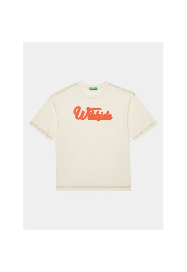 Tricou baieti - 303817008 - Bumbac - Bej - Bej