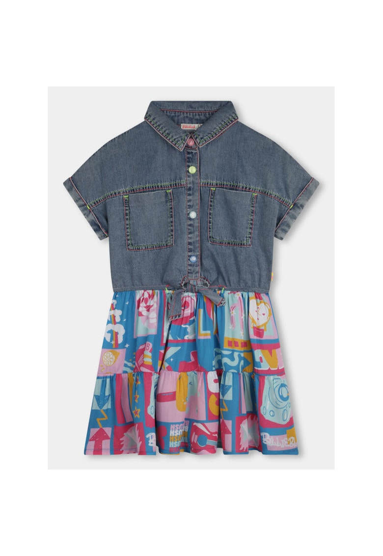 Rochie fete -  303639921 - Bumbac/Viscoza - Multicolor Rochie fete -  303639921 - Bumbac/Viscoza - Multicolor