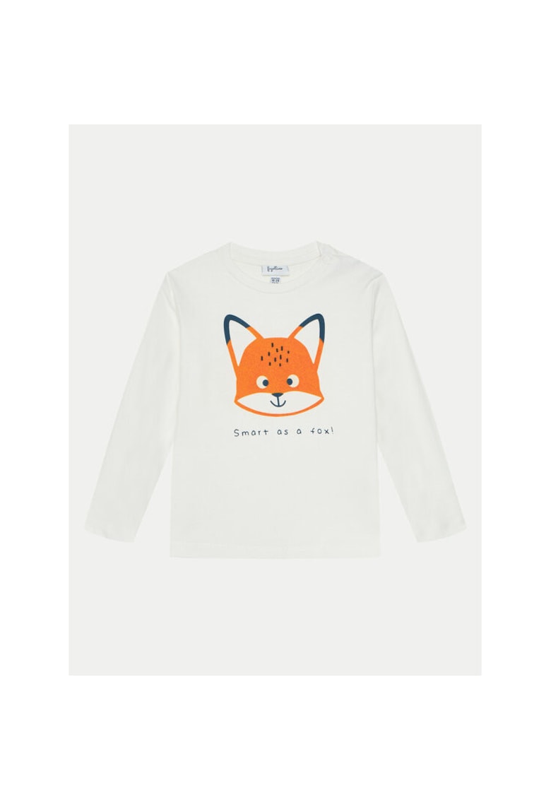 Bluza baieti -  304548413 - Bumbac organic - Alb