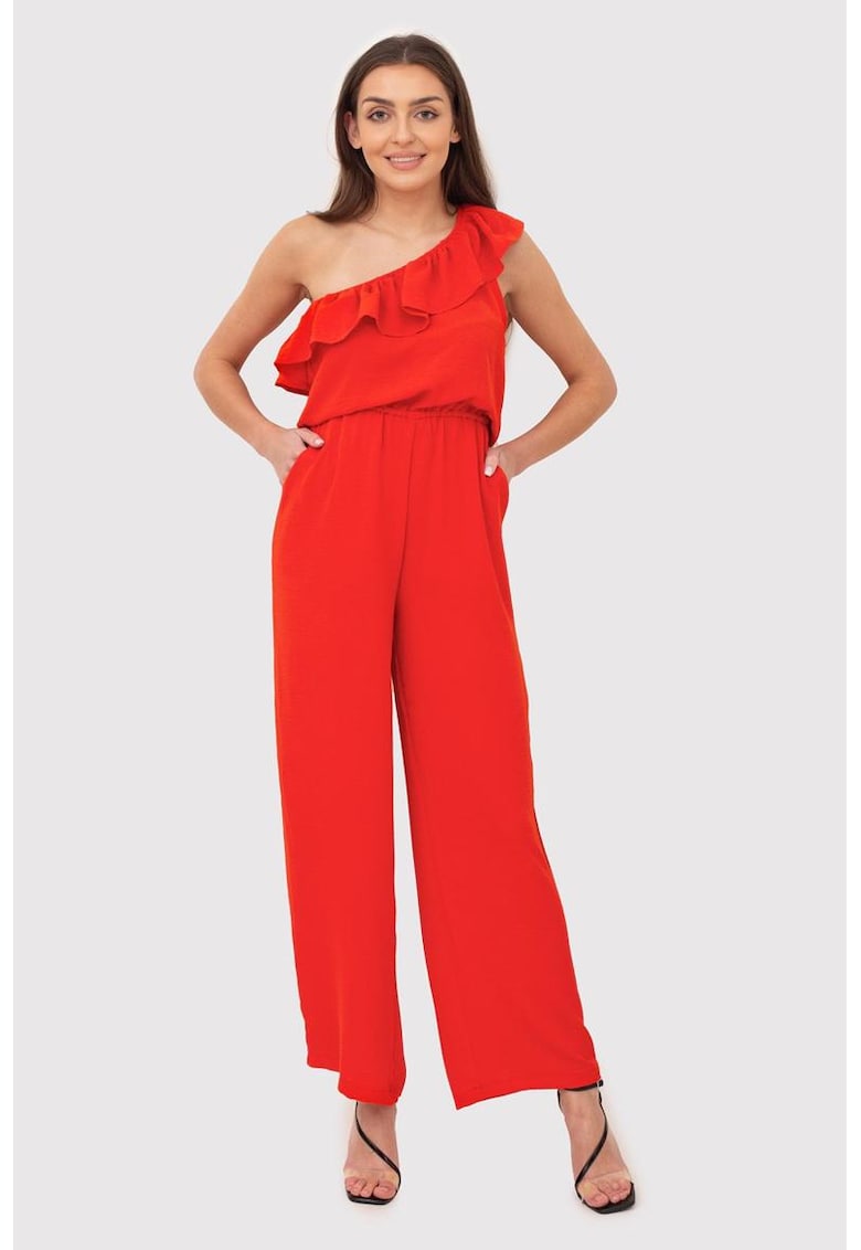 Salopeta cu un umar cu volane - PA612