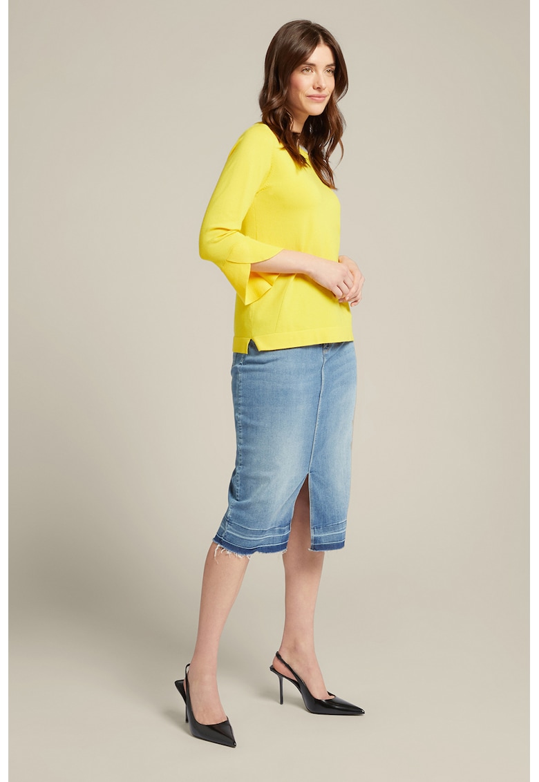 Fusta midi cu slit frontal Fusta midi cu slit frontal